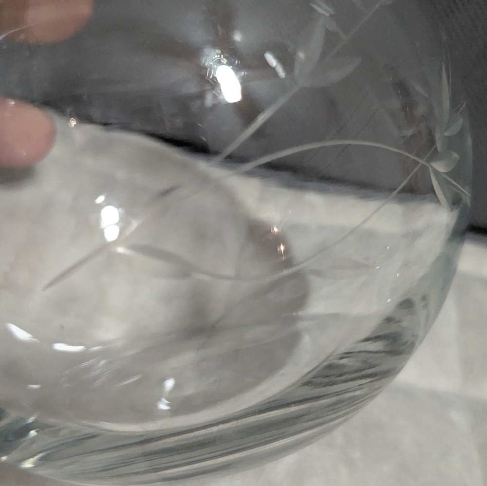 Princess House Heritage Cotton Ball / Candy Jar - Hand Blown Crystal. Vintage - Picture 8 of 9